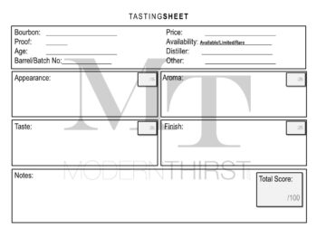 MT Tasting Sheet