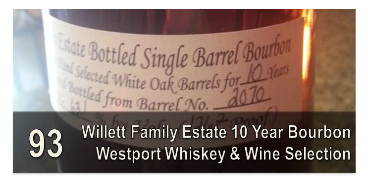 Willett Family Estate Single Barrel 10 Year Bourbon - Westport Whiskey & Wine Selection