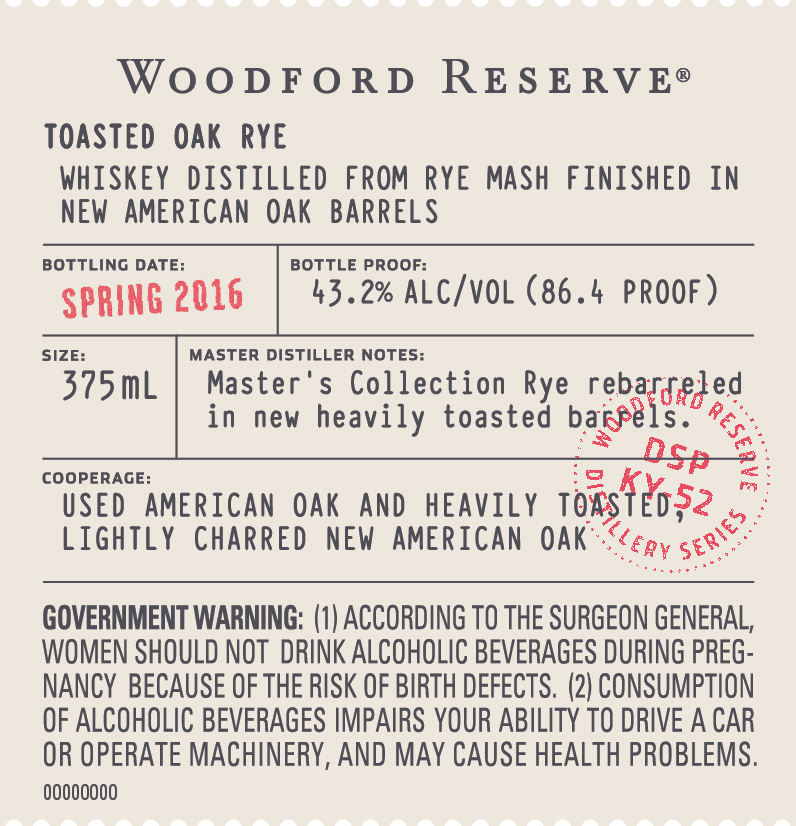 Woodford Toasted Oak Rye